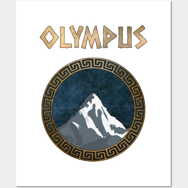 Olympus Ancient Greece Mount Olympus Greek Gods Symbol Wall Art by AgemaApparel